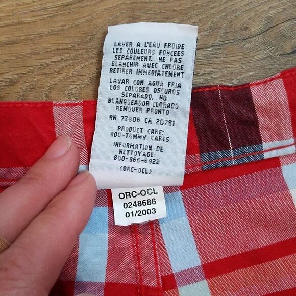 Tommy Jeans capri plaid low rise front pockets pants 7 - Picture 8 of 9